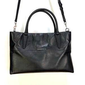 Coach Soft Borough Bag In Nappa Leather 32291 Handbag Black Medium Purse